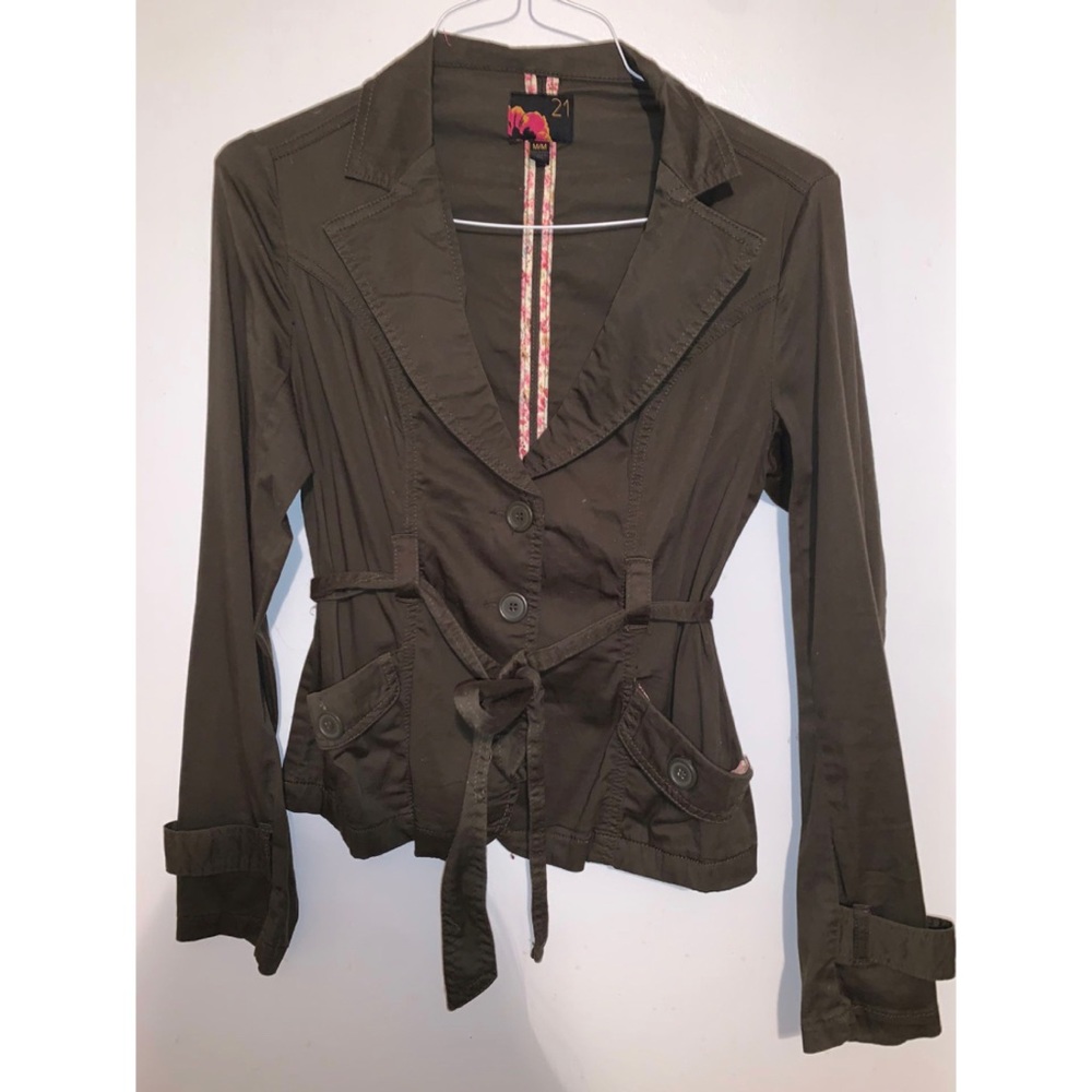 Dark Green Belted Blazer (M)